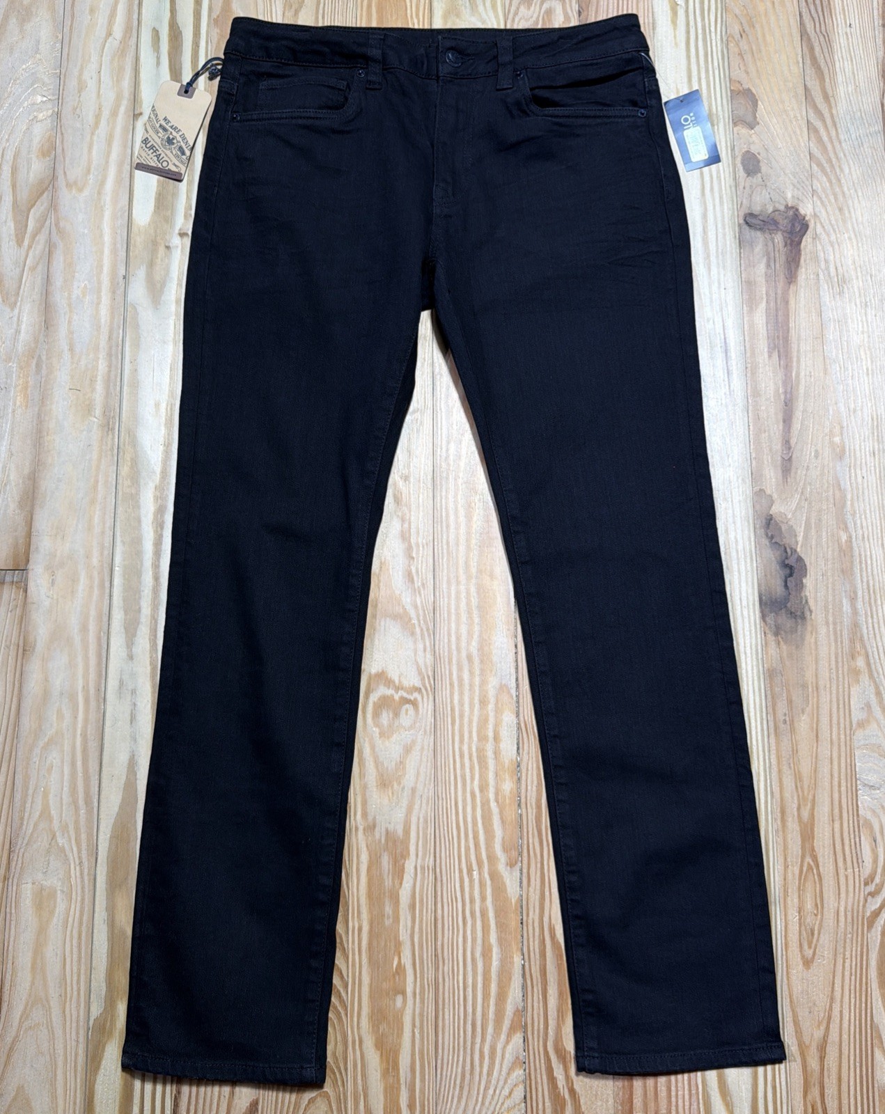 Buffalo David Bitton Men’s Slim Ash Black Story Selvedge Denim Jeans 32×32 NWT