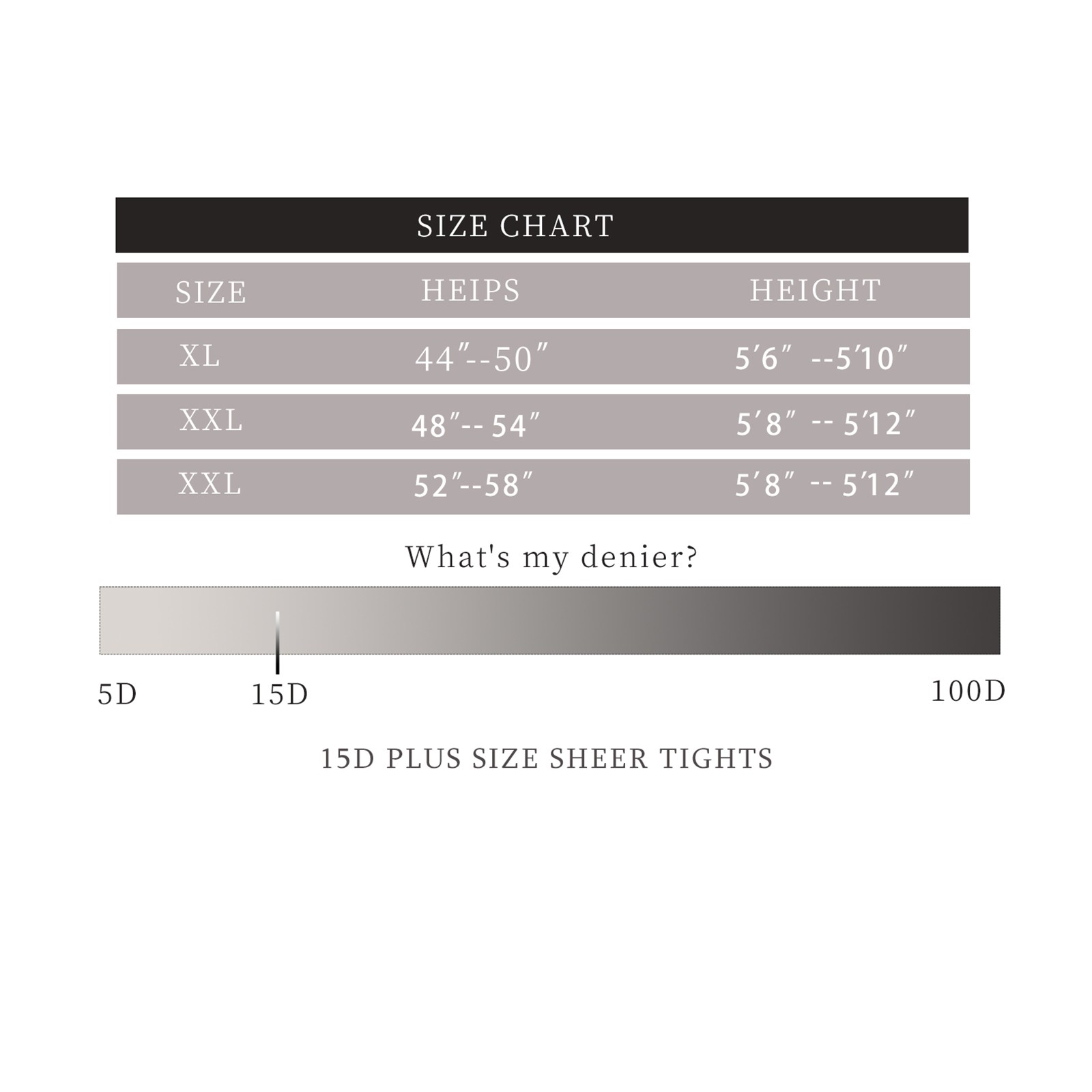 Women’s Plus Size 20D Sheer Tights – 3 Pack | High Waist | Control Top | Reinfor