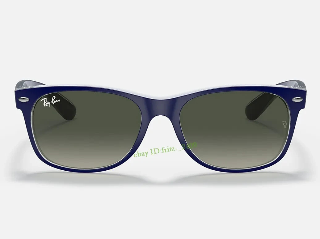 New RAY-BAN RB2132 6053/71 Crystal Navy Blue Wayfarer Sunglasses ItalyUV400 55mm