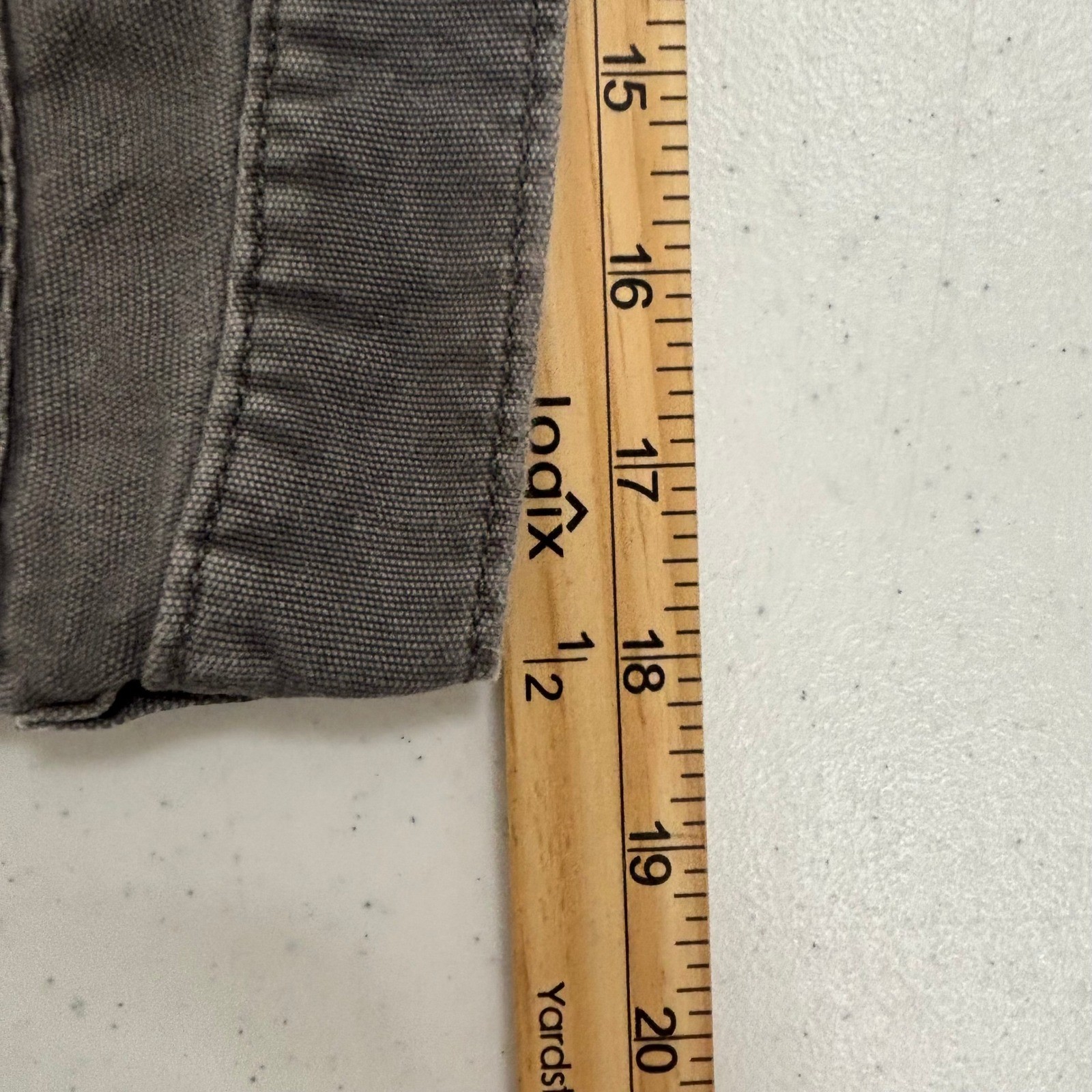 Carhartt Rugged Flex Relaxed Fit Canvas Work Pants Gray Distressed 36×32
