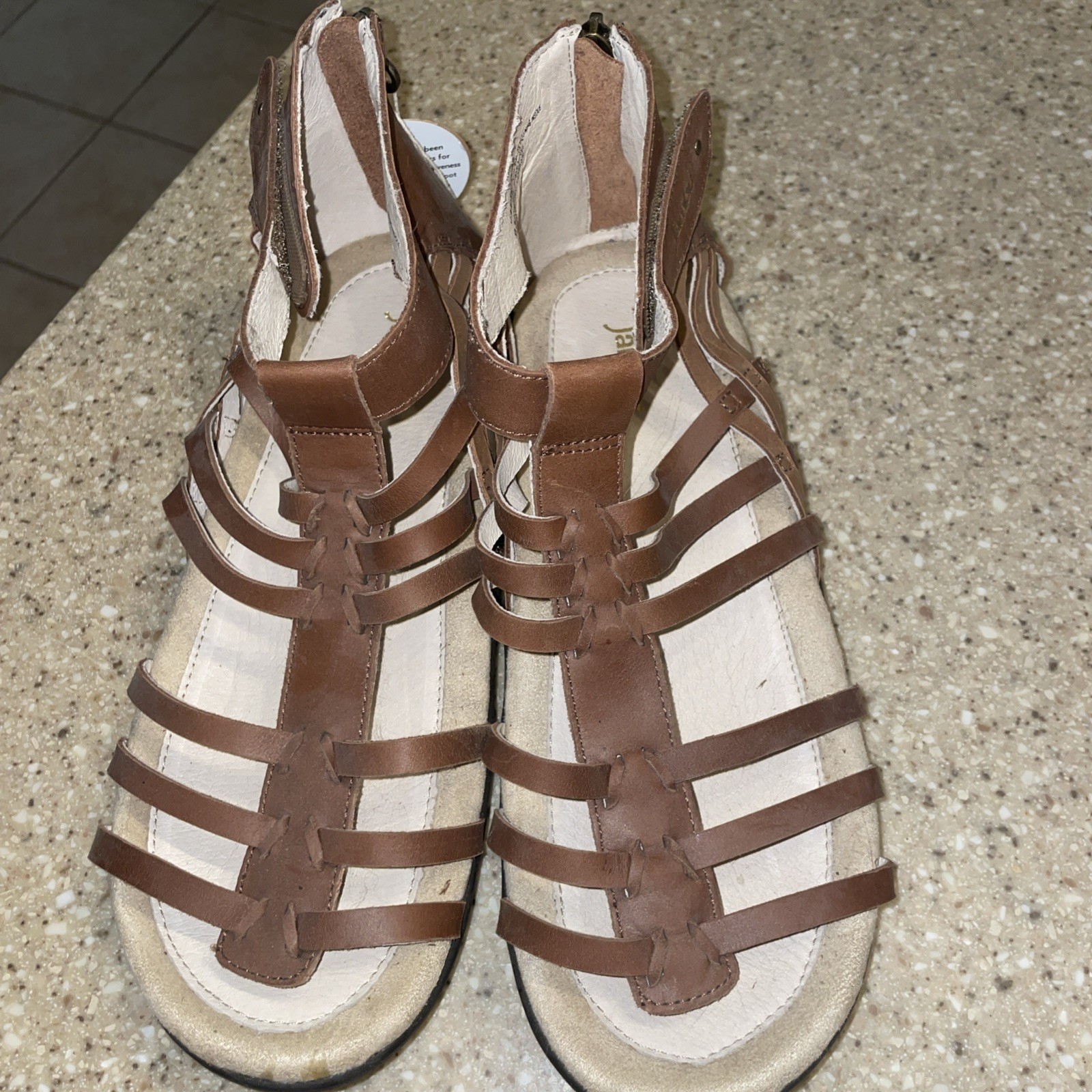 NEW Jambu Bonsai Size 9.5 Gladiator Sandals Shoes Brown – Strappy