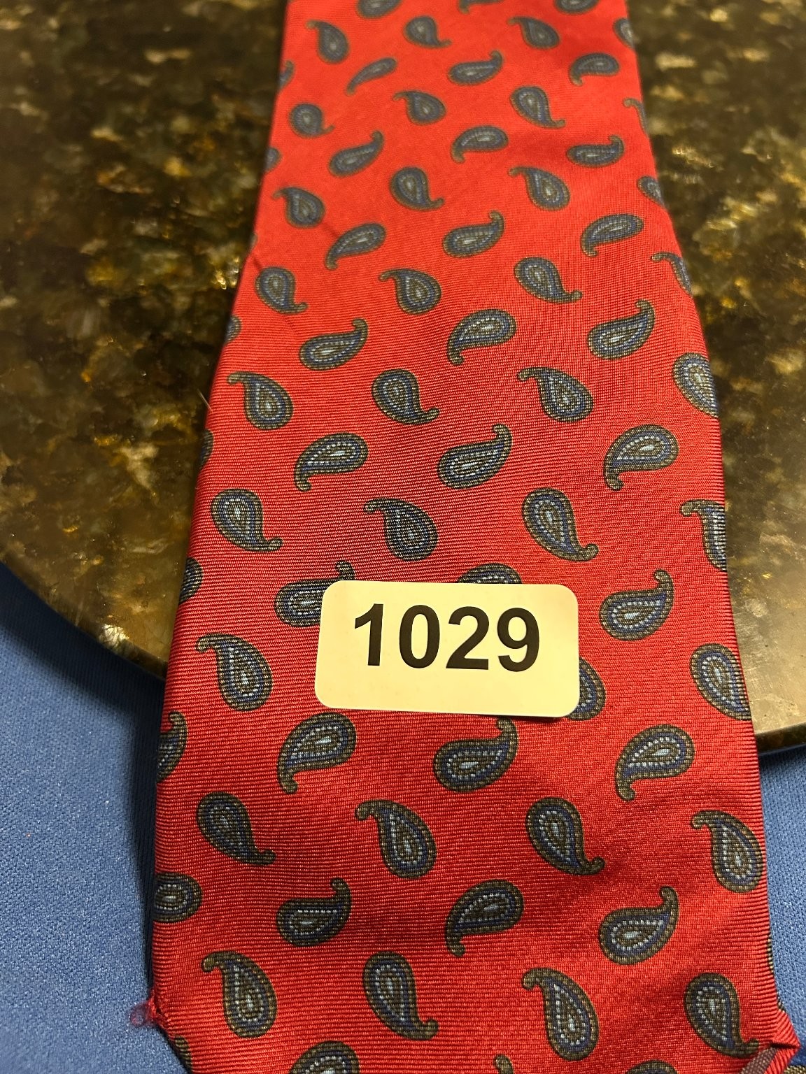 Bert Pulitzer Men’s Tie Red Paisley Classic Silk 57-60″