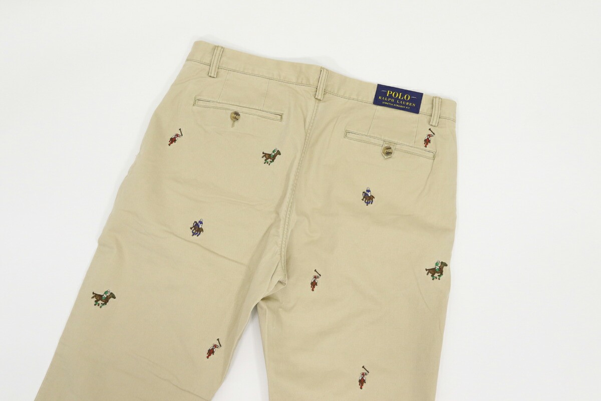Polo Ralph Lauren Stretch Straight Fit Chino Pants with Multi-Horses, Ponies