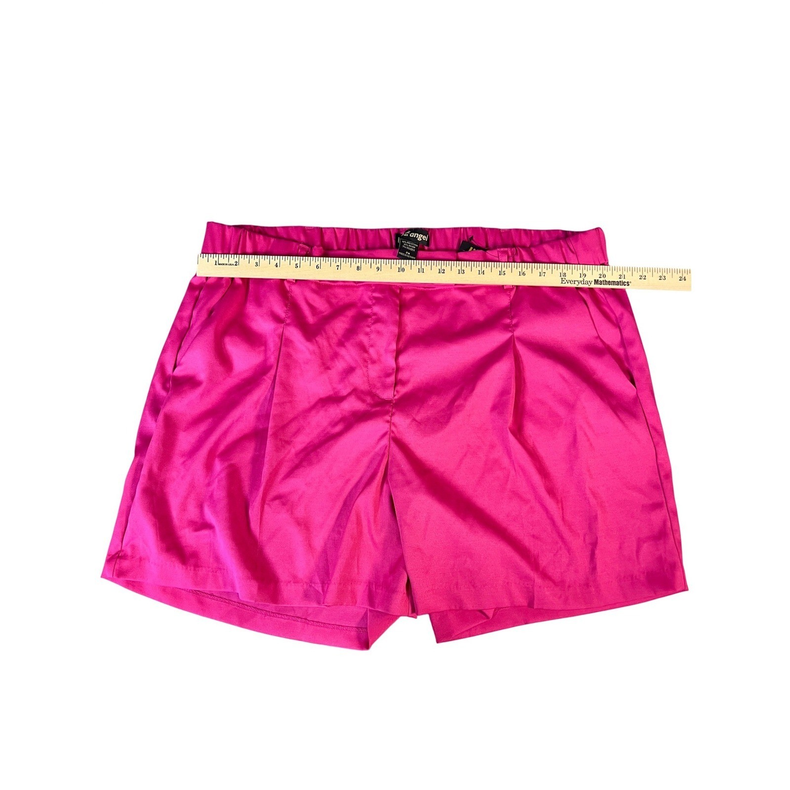 Like an Angel Shorts Women 2X Barbie Pink TRS-7160X Elastic Back Button Front