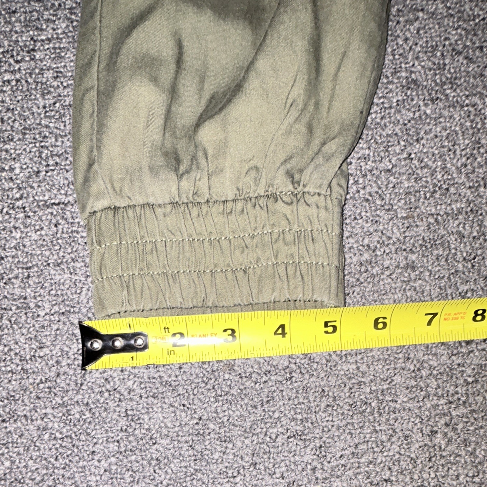 Indigo Rein Women’s Green Cargo Jogger Pants Pockets Elastic Waist Size M
