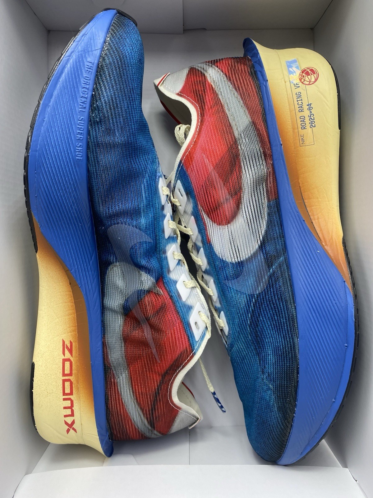 Nike ZoomX Vaporfly Next% 4 PRM Multi Color Clear (IH3586 999) Men’s Size 12