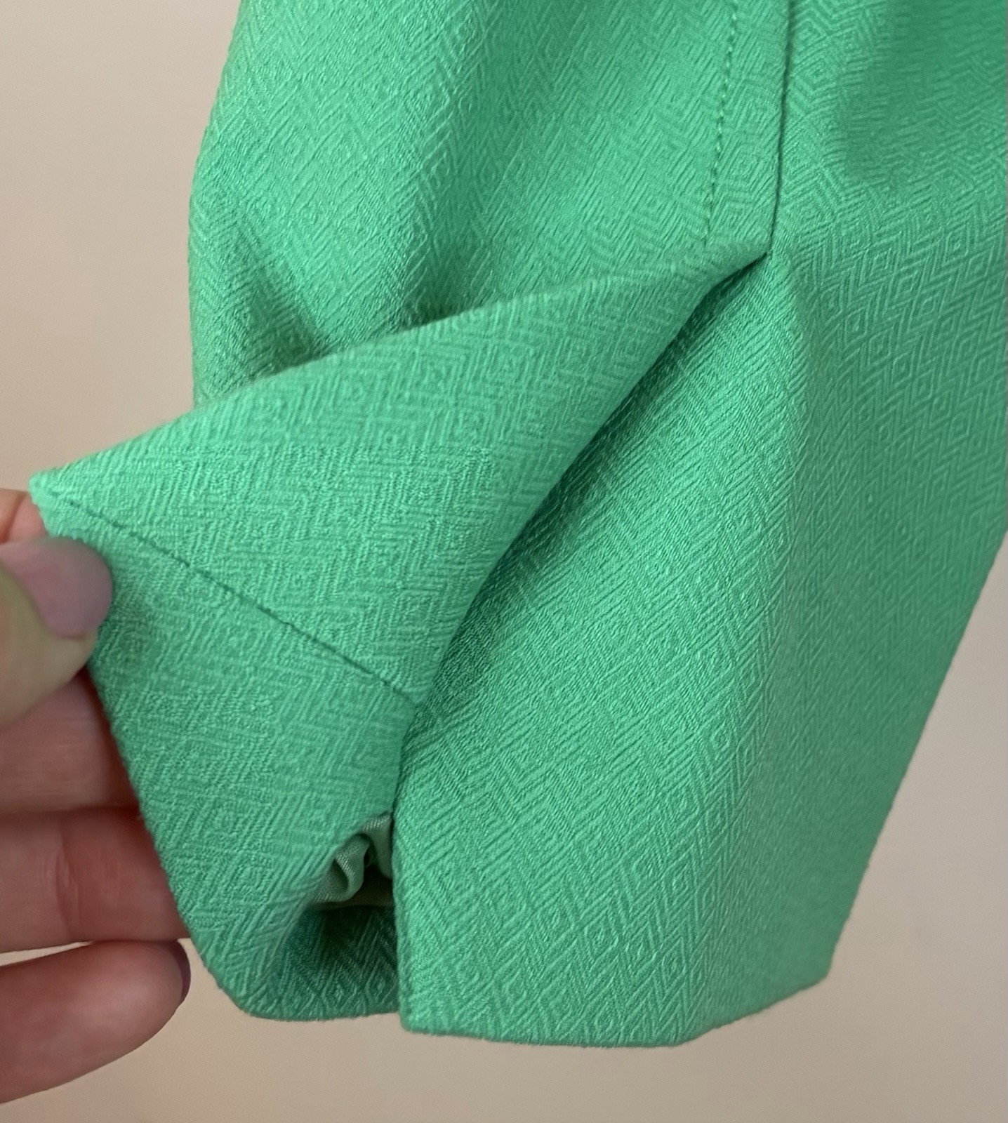 LANE BRYANT Green Toggle Blazer Women 20 Lined Collarless Textured Professional