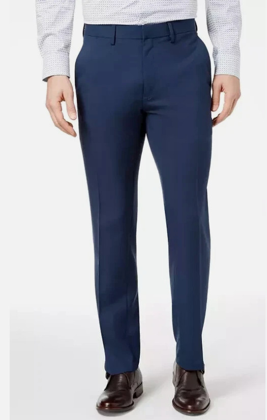 NEW Kenneth Cole Reaction Mens Modern Fit Flex Suit-Sep Pant 30W X 30L Blue