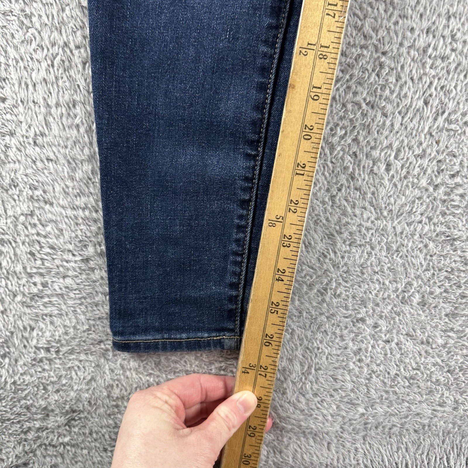 Lucky Brand Jeans Womens 2 26R Mid Rise Skinny Ava Dark Wash Knee Fade