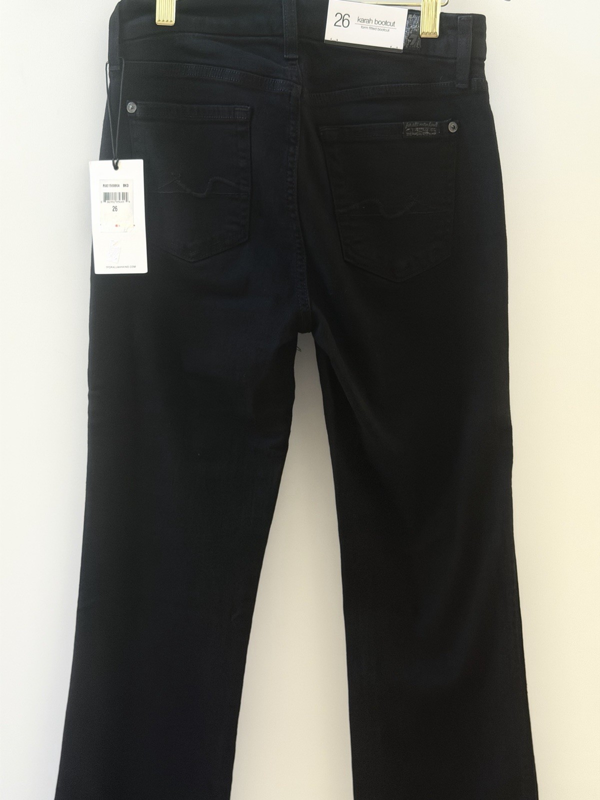 New7 For All Mankind Jeans SZ 26 Karah Bootcut Jeans For Women In Color Black