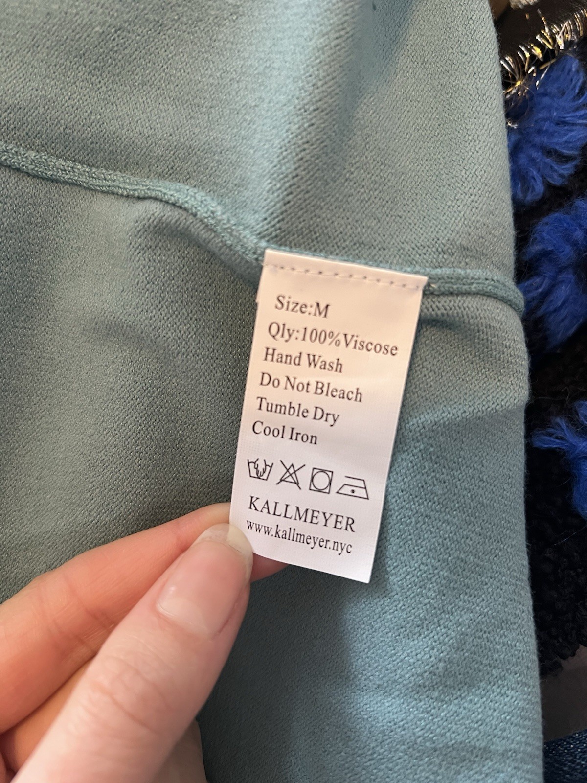 Kallmeyer Teal Handkerchief Dress Size M New With Tags