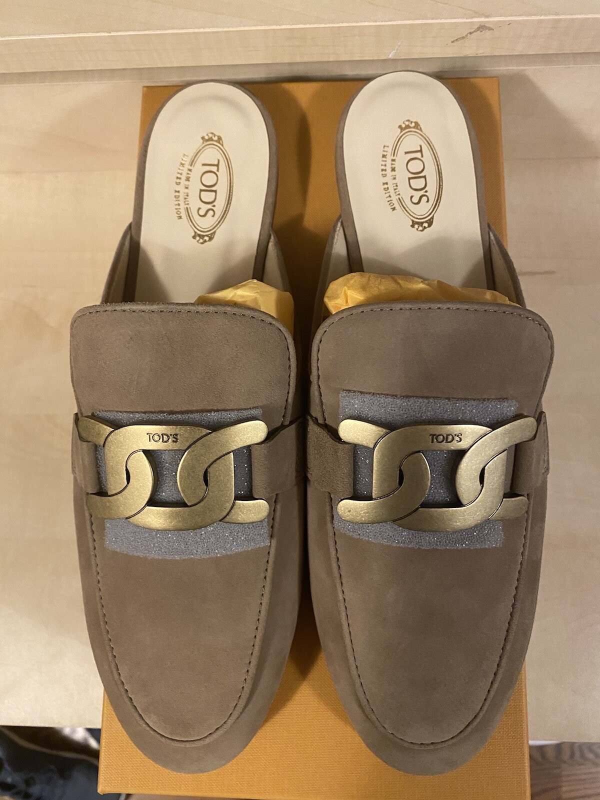 NEW IN BOX, Tod’s Limited Edition embellished slides, Size 41/10.5, Retail $775