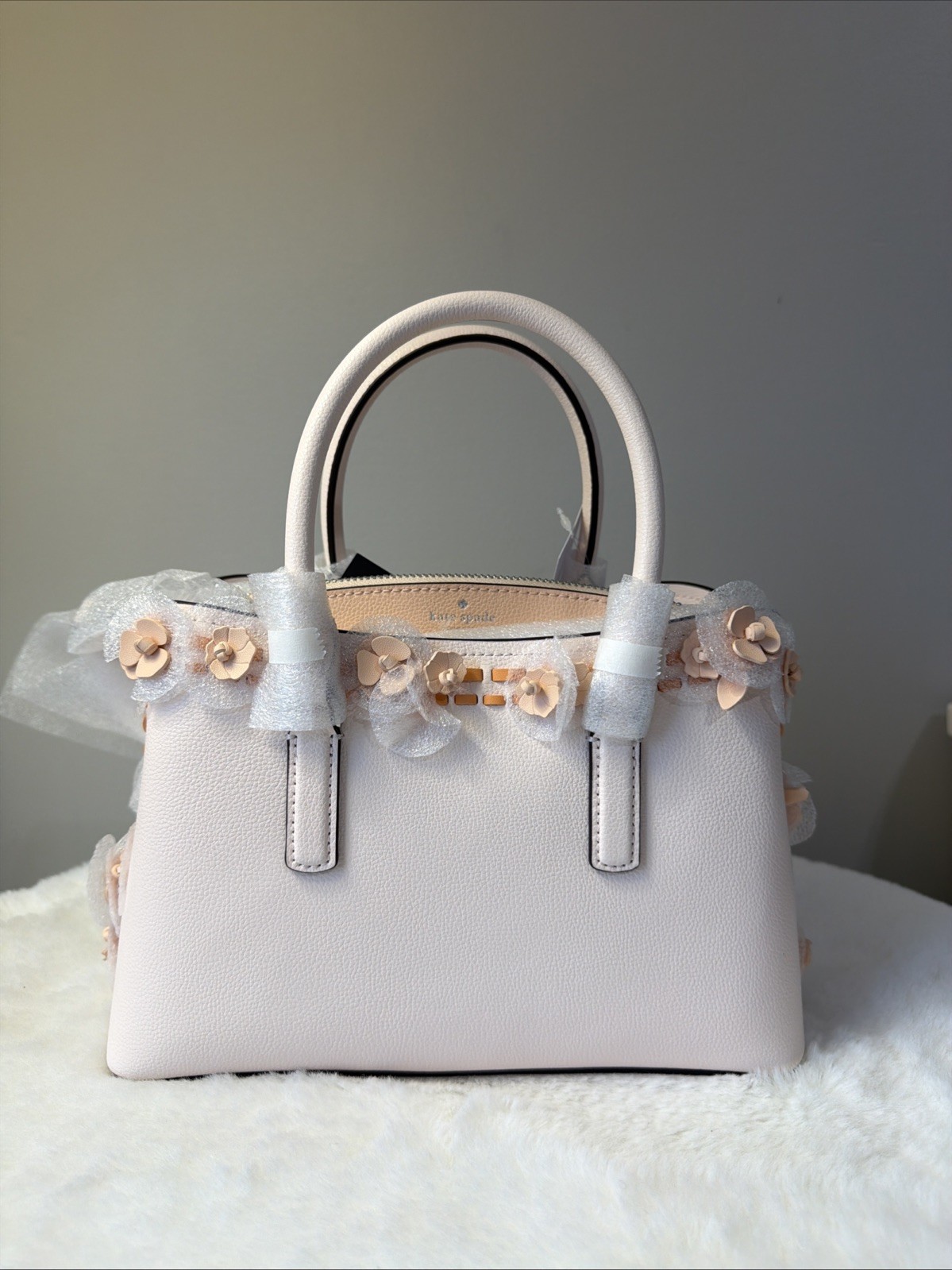 NWT Kate Spade New York Thompson Street Floral Small Satchel Bag Fresh Peach