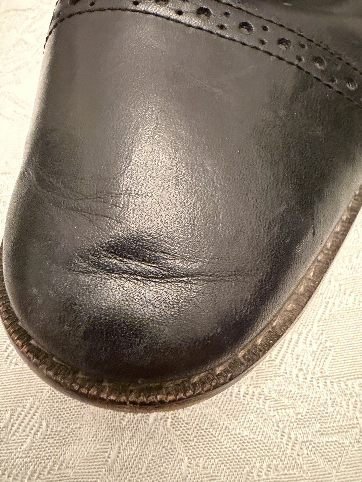 Florsheim Men’s Midfield Cap Toe Oxford Shoe With Broguing Black Size 10.5D