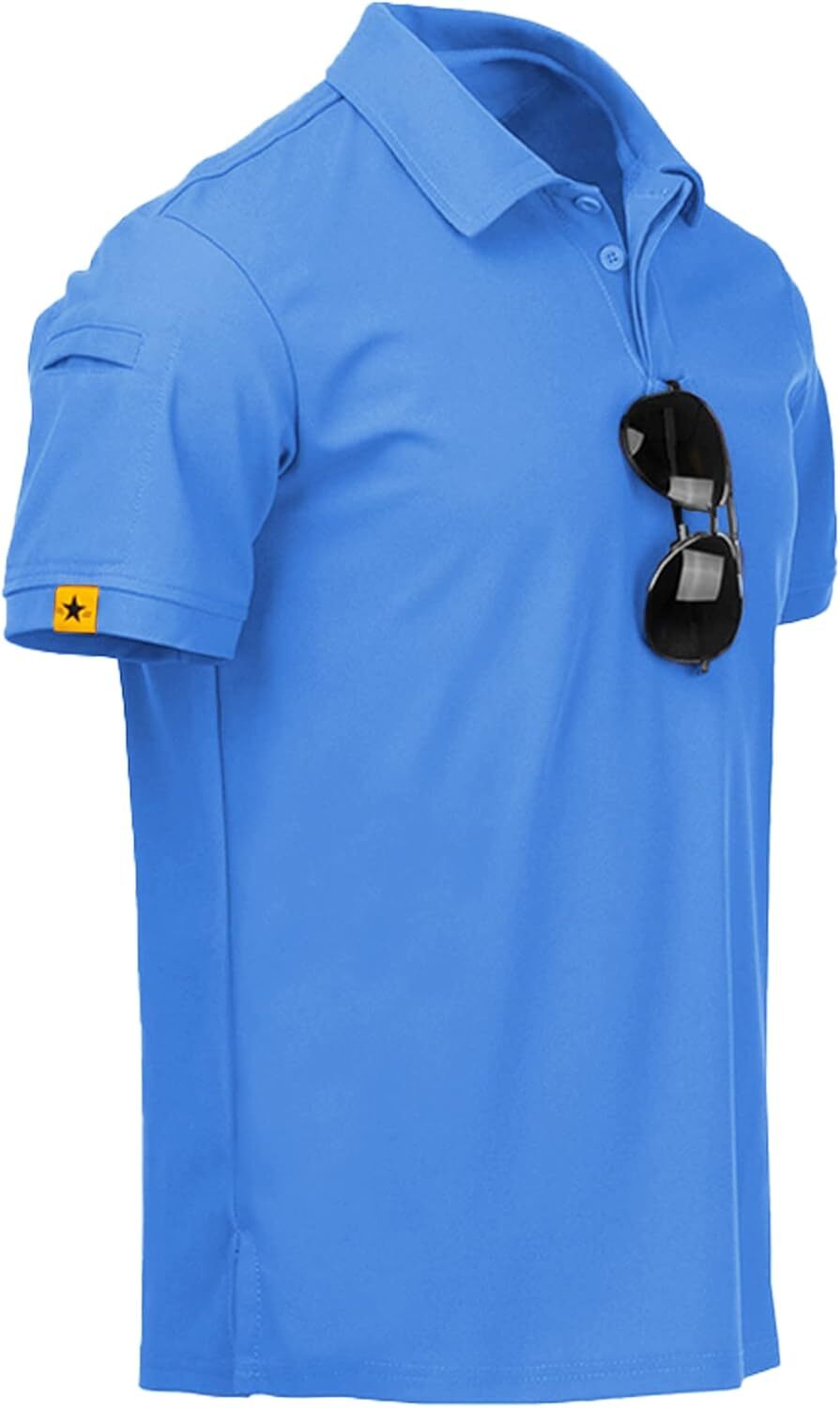 Performance Short Sleeve Polo Shirt for Men Athletic Golf Casual Lightweight