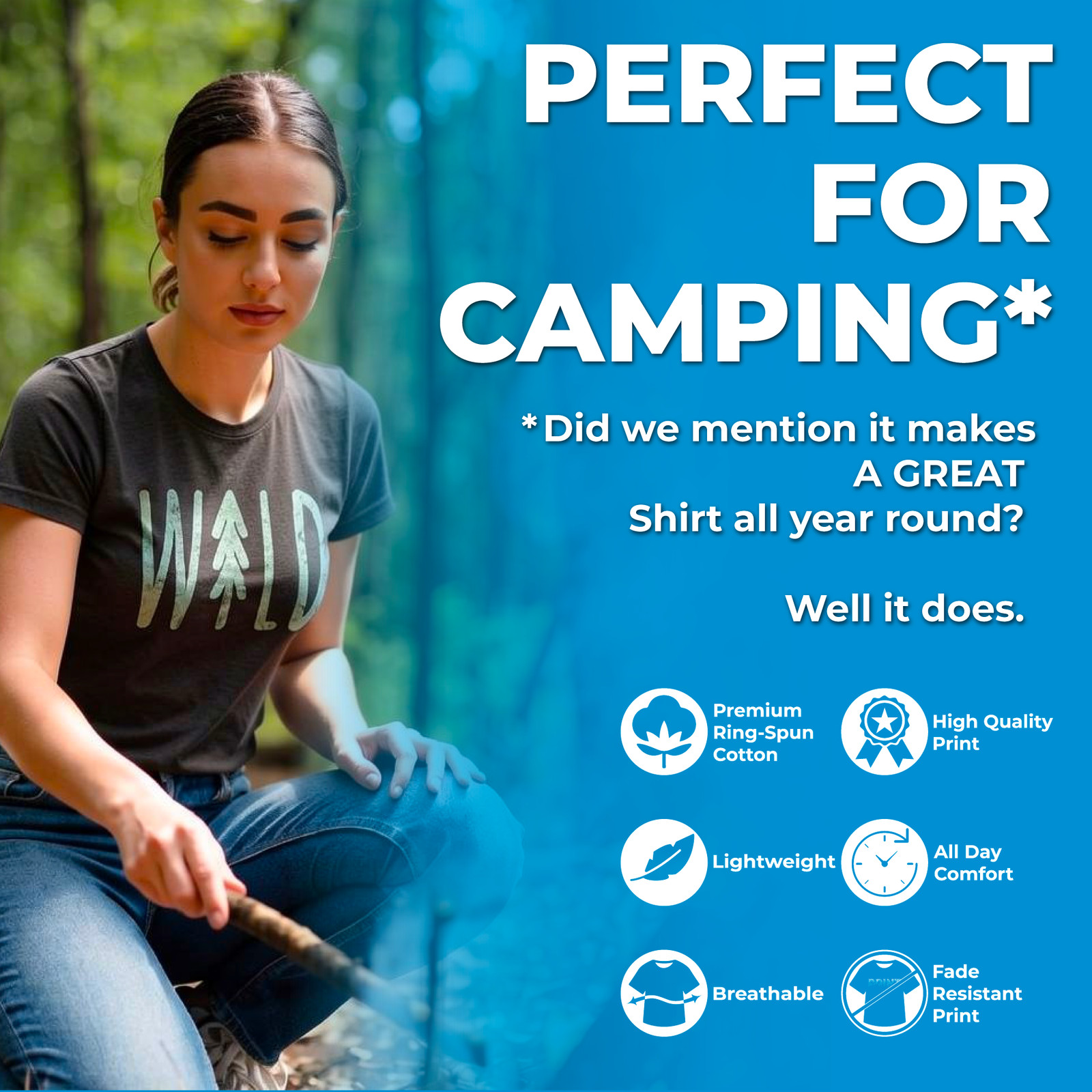 Womens Nature Bison T Shirt Funny Cool Outdoor Lovers Buffalo Tee for Ladies