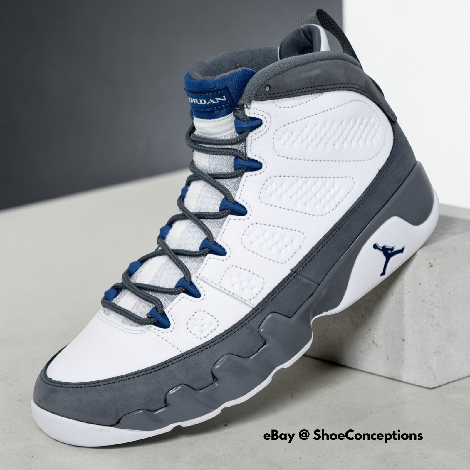 Nike Air Jordan 9 Retro Shoes White Flint Gray French Blue HV4794-100 Men’s NEW