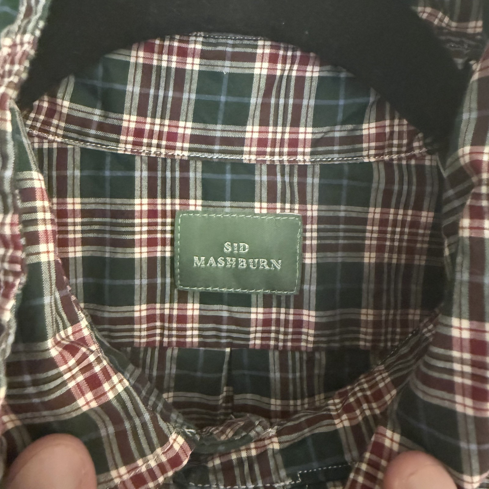 Sid Mashburn Sport Shirt in Hunter/Red/Sky Plaid Poplin Size Medium – Never Worn