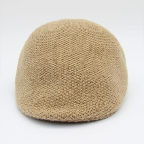 Knit Flat Ivy Newsboy Cap for Men Irish Hat Beret Hat Gatsby Cabbie Cap Camel