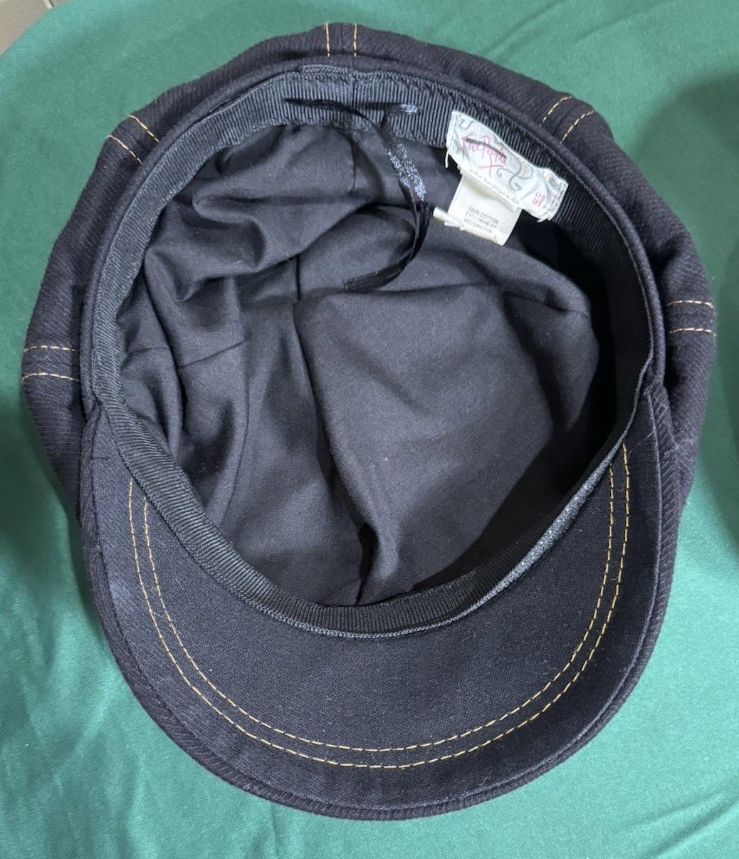 FREE PEOPLE Bowery Slouchy Lieutenant Cap Black NWOT $38