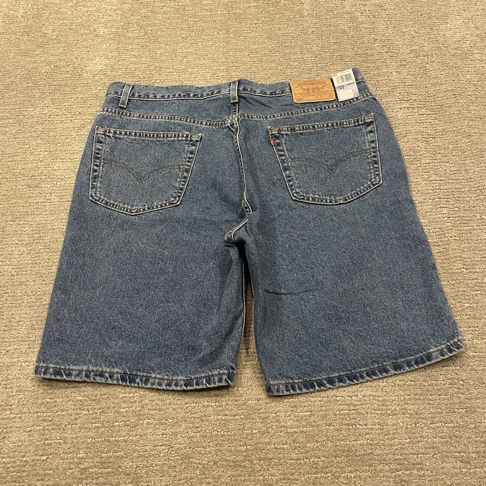 Vintage Levis 505 Shorts Mens 42 Denim Jean USA 90s USA Grunge Hip Hop Deadstock