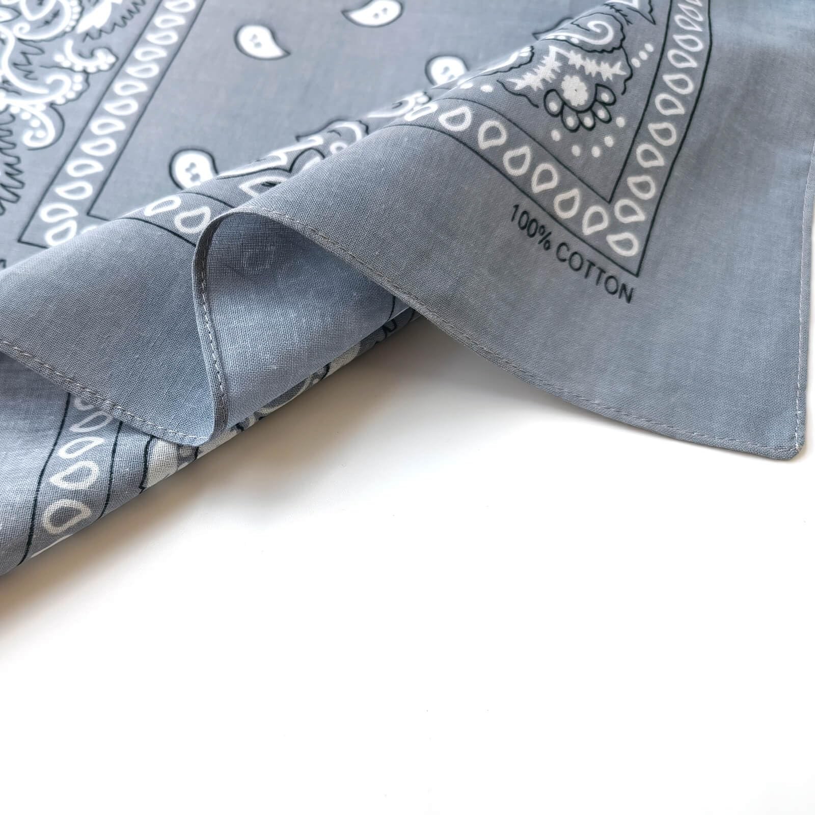 4 Pack 100% Cotton Bandanas 22″x22″ Multi-Purpose Square Scarfs for Men & Women