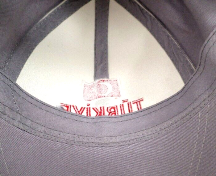 Turkiye Hat Cap Adjustable Strapback Gray Turkey