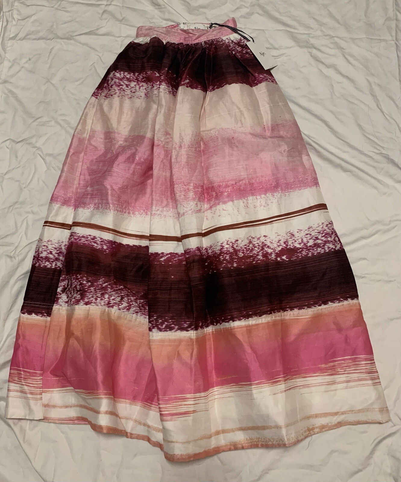 AJE Kasbah Sunset Stripe Maxi Skirt Size 4