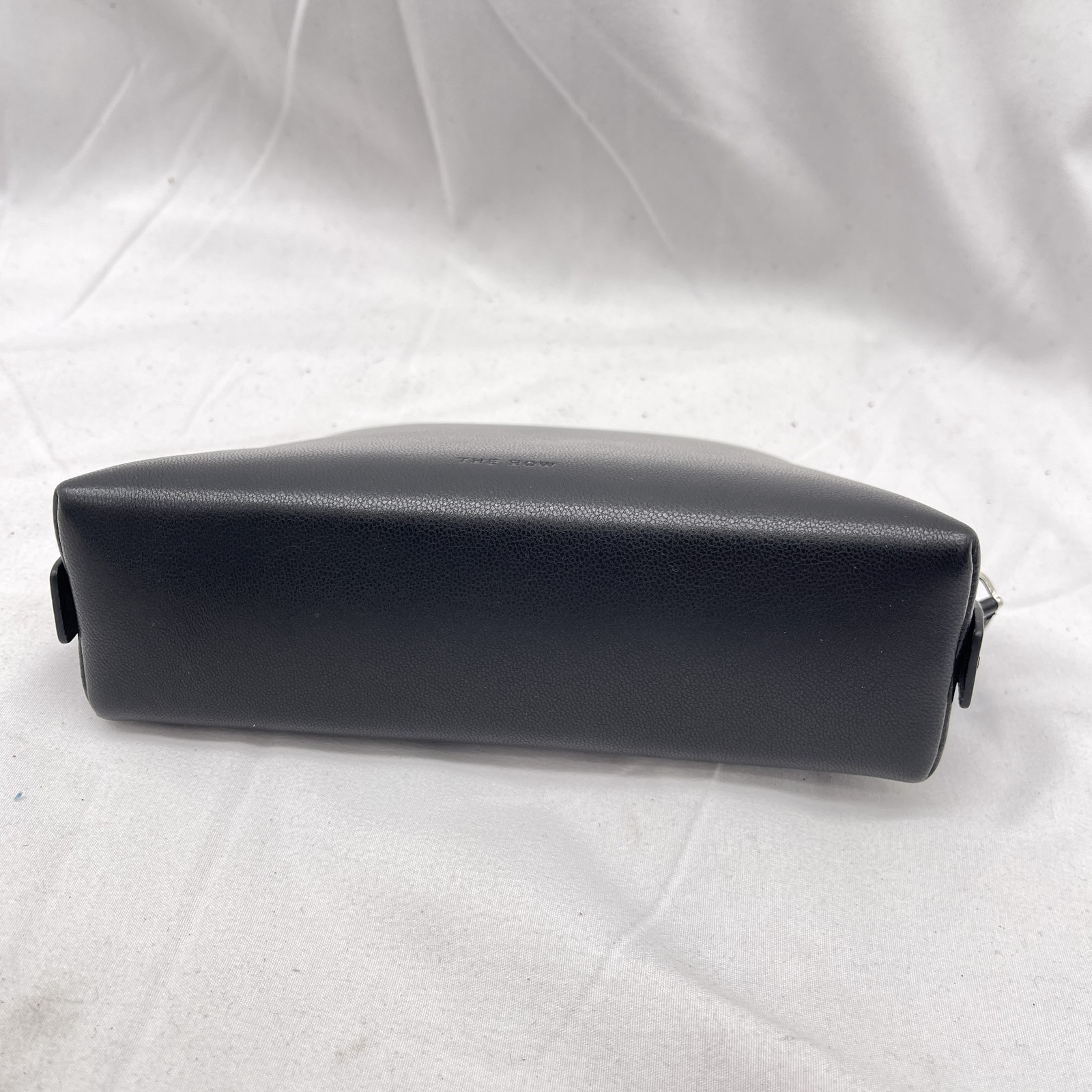 The Row Womens Mini Devon Pouchette Clutch Leather Black