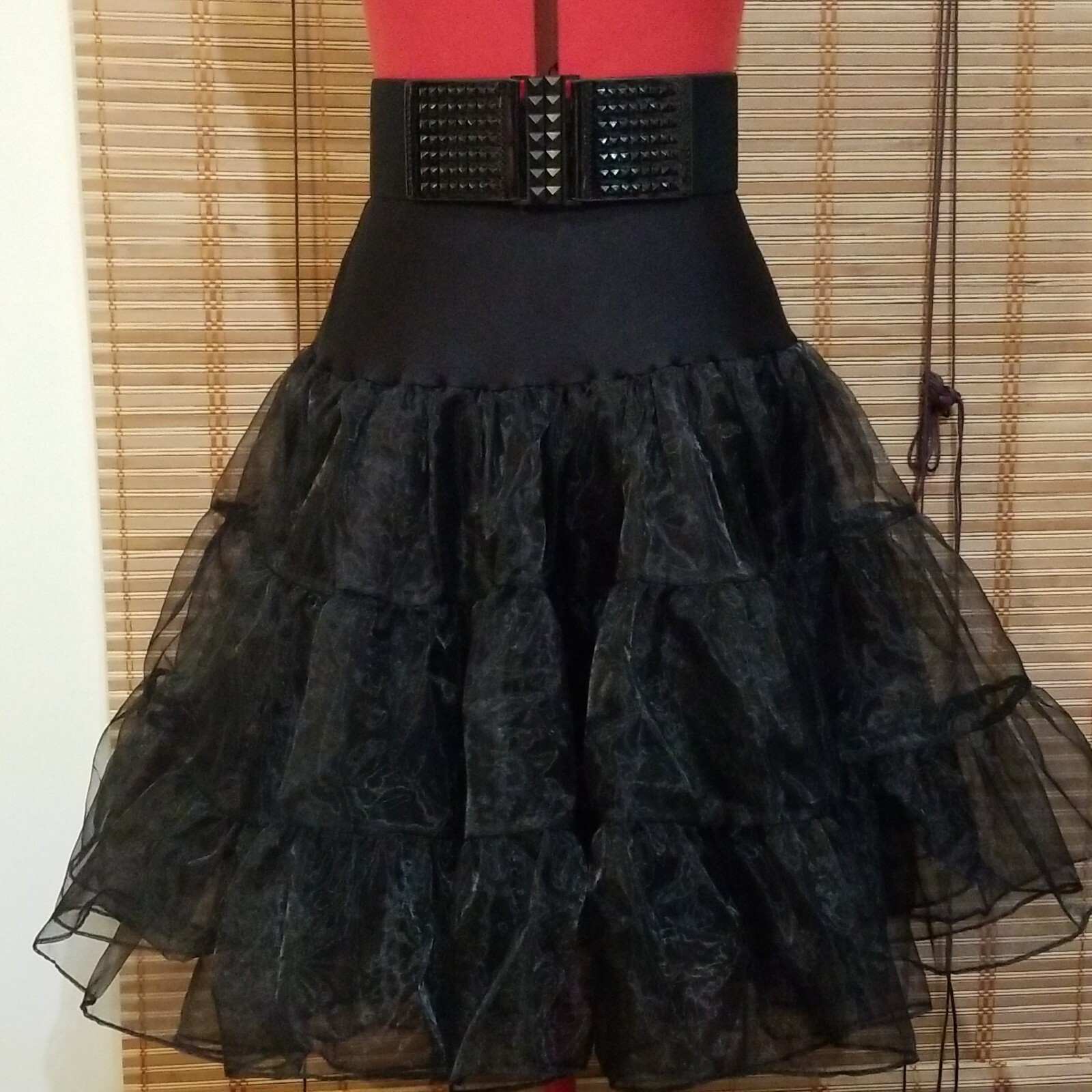 Gothic Lolita Punk Rock Studs Elastic Stretch Black Belt