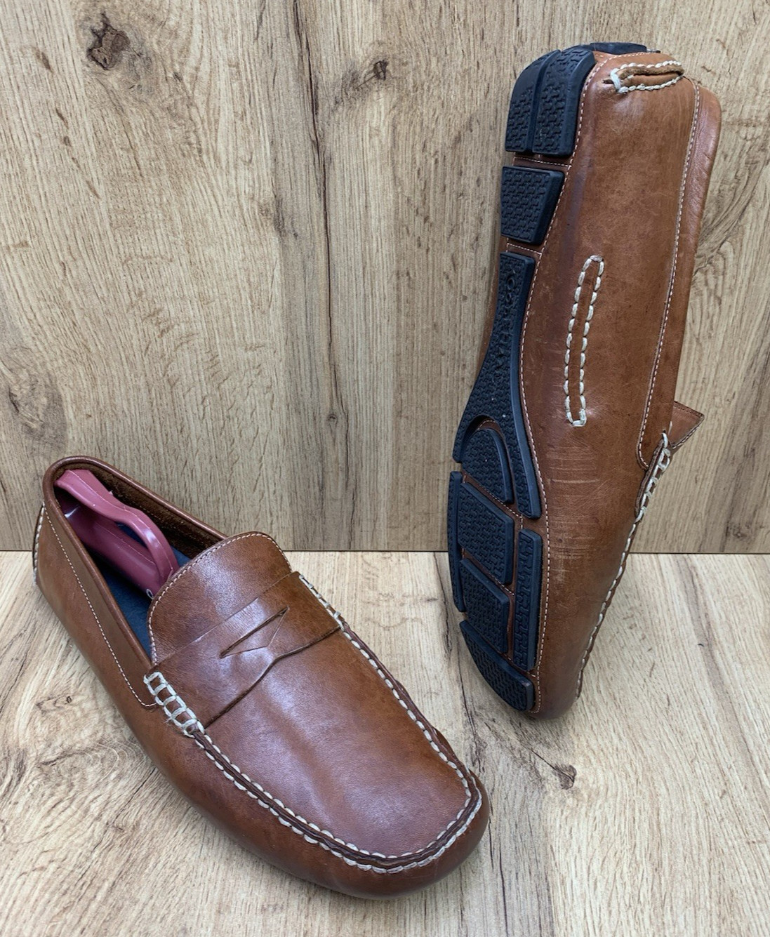 Cole Haan Men’s Size 11M Brown Leather Penny Loafer Driving Moccasin Driver Shoe