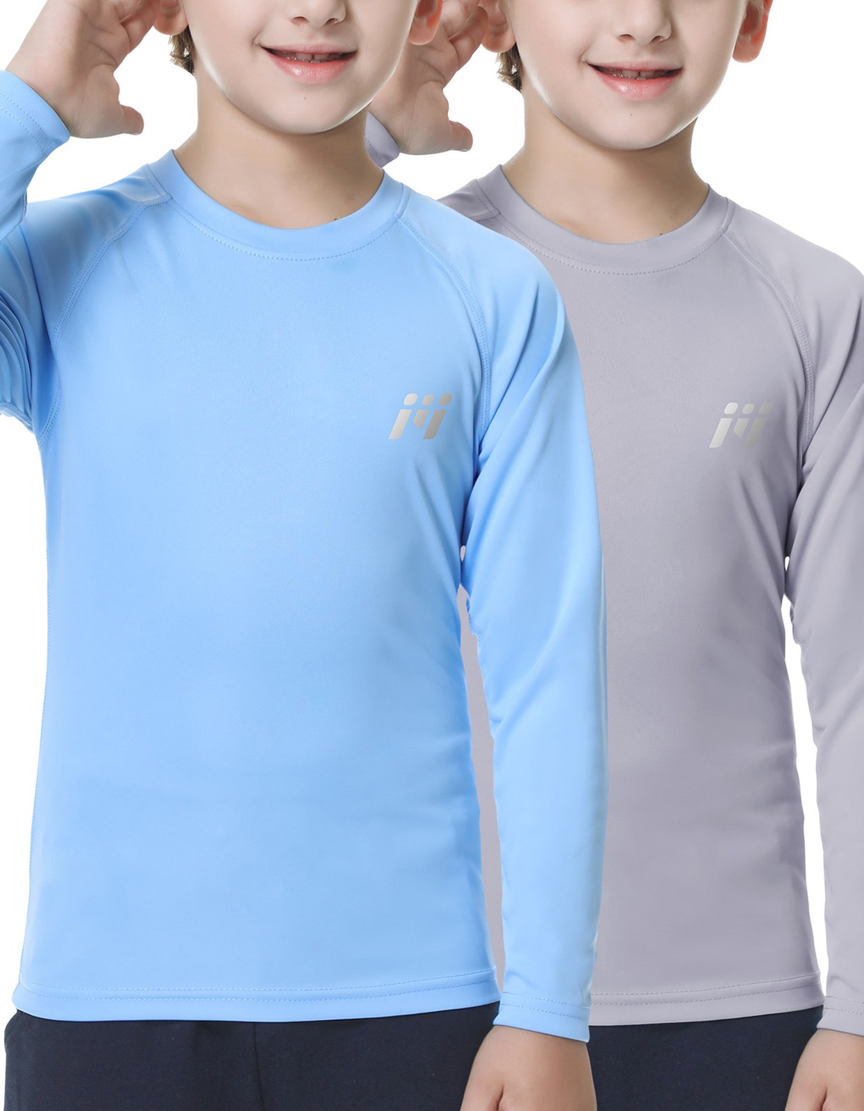 2Packs Boys Autumn Long Sleeve Shirt for Outdoor Play School Casual Daily Wear