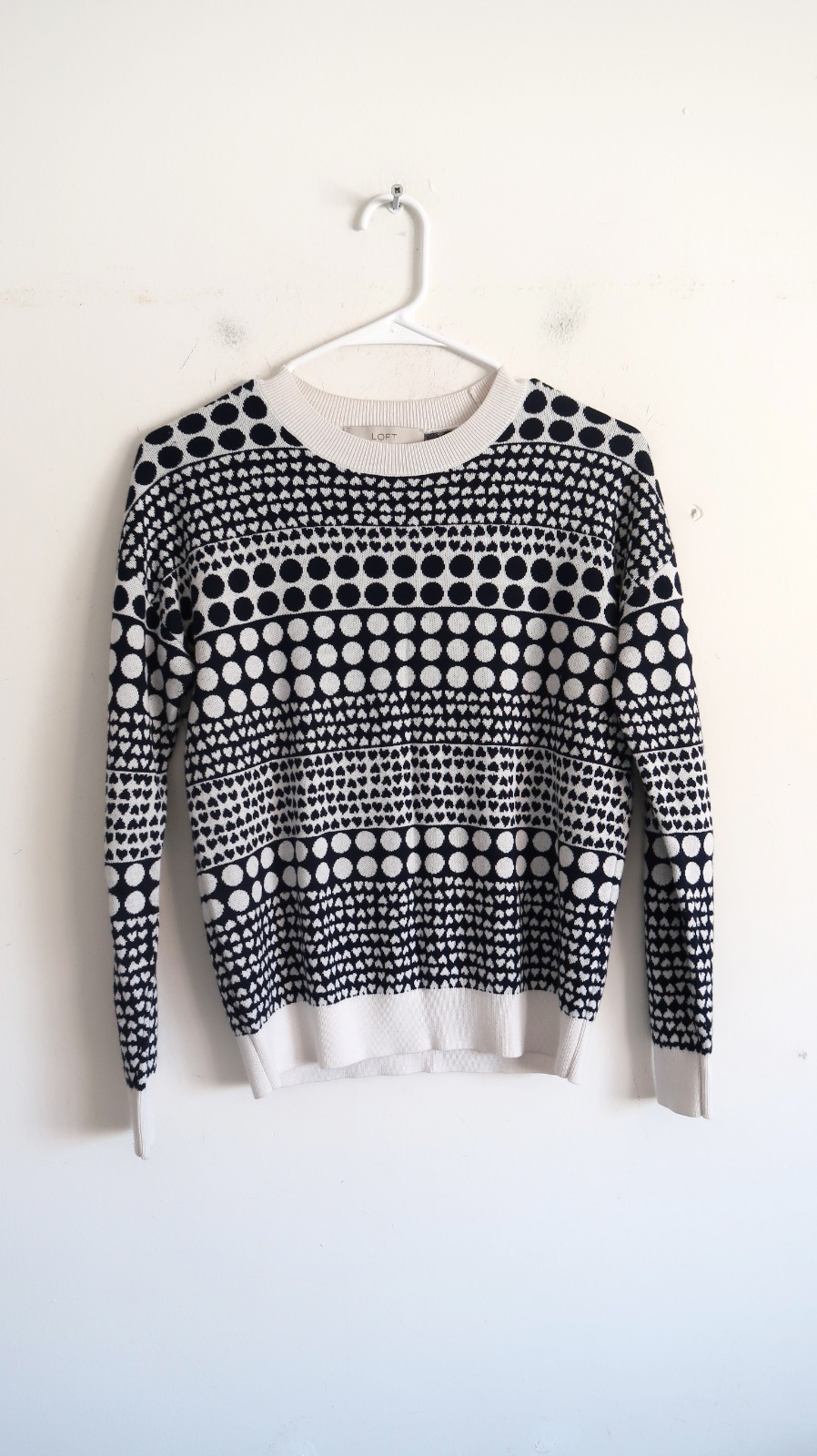 LOFT Dot & Heart Sweater – Size Small