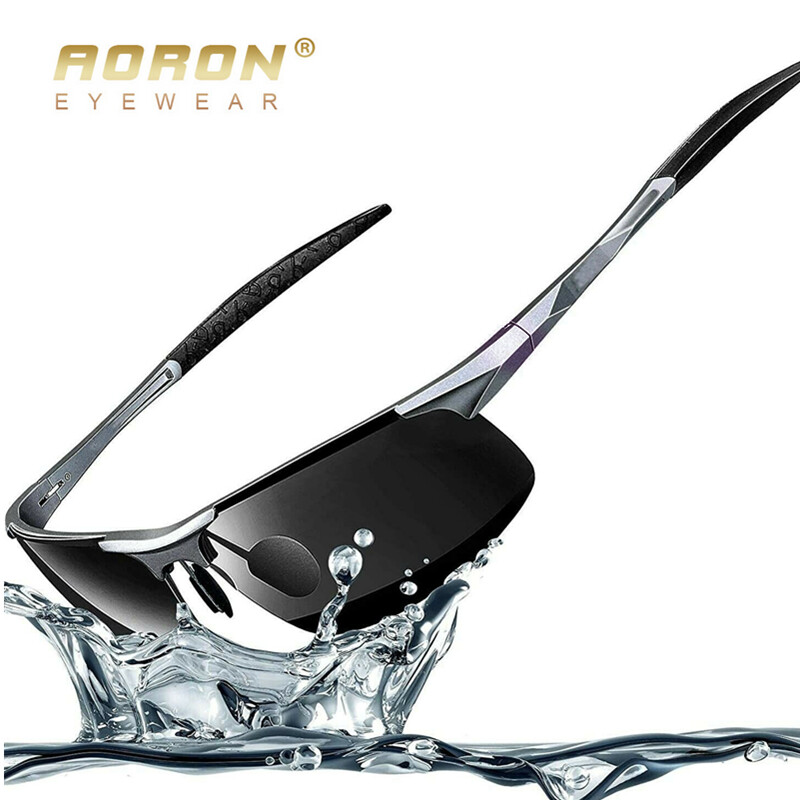 Aluminum HD Polarized Photochromic Sunglasses Men Eyewear Driving Sport Glasses