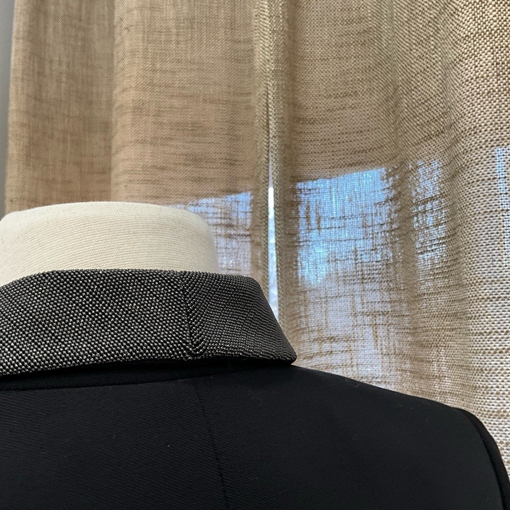 Brunello CUCINELLI Black Blazer Monili Lapel Size IT 42 US 6 Evening Business