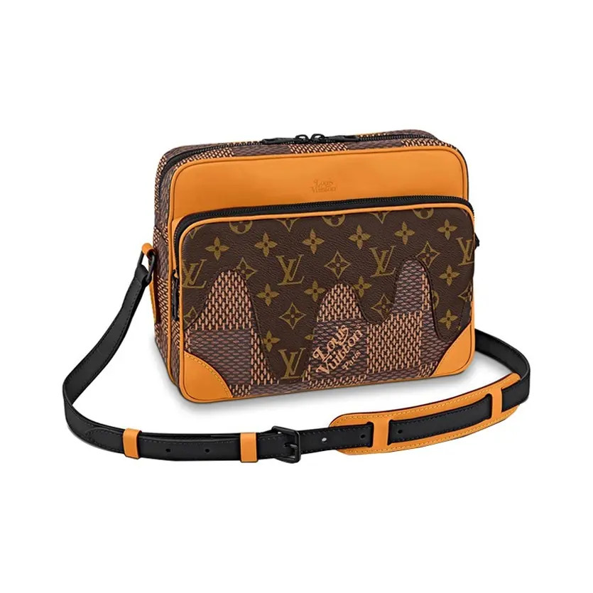 LOUIS VUITTON xNigo Square Grid Print Crossbody Bag Men’s 11.4×4.7×8.6 in