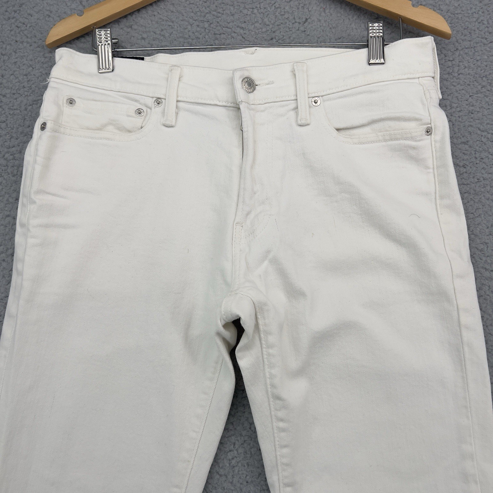 Abercrombie & Fitch Langdon Slim Stretch Jeans Men’s 31×32 White Skinny Slim Fit