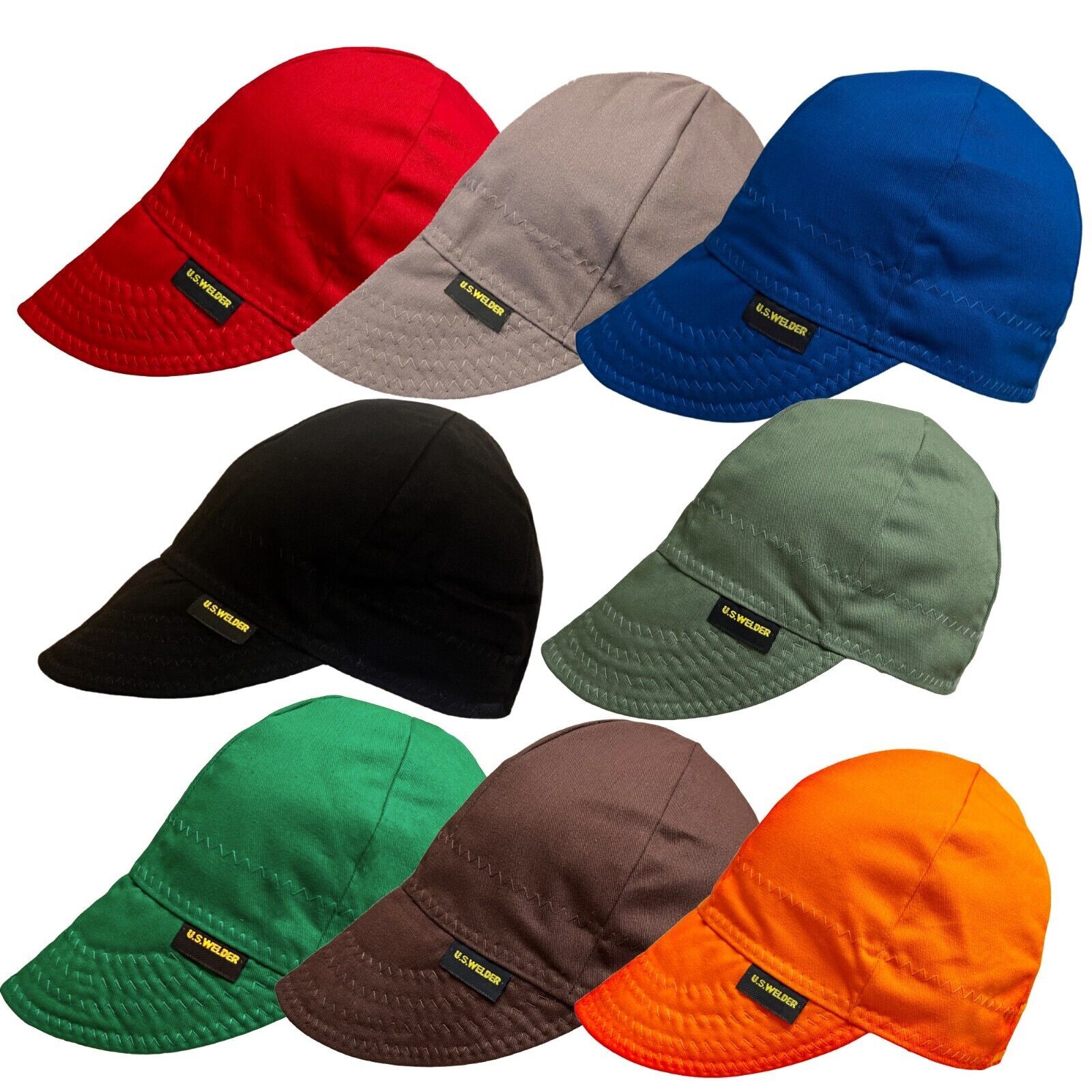 3 pack US WELDER Welding Caps Hats Best Comeaux Supply Random Assorted Solids