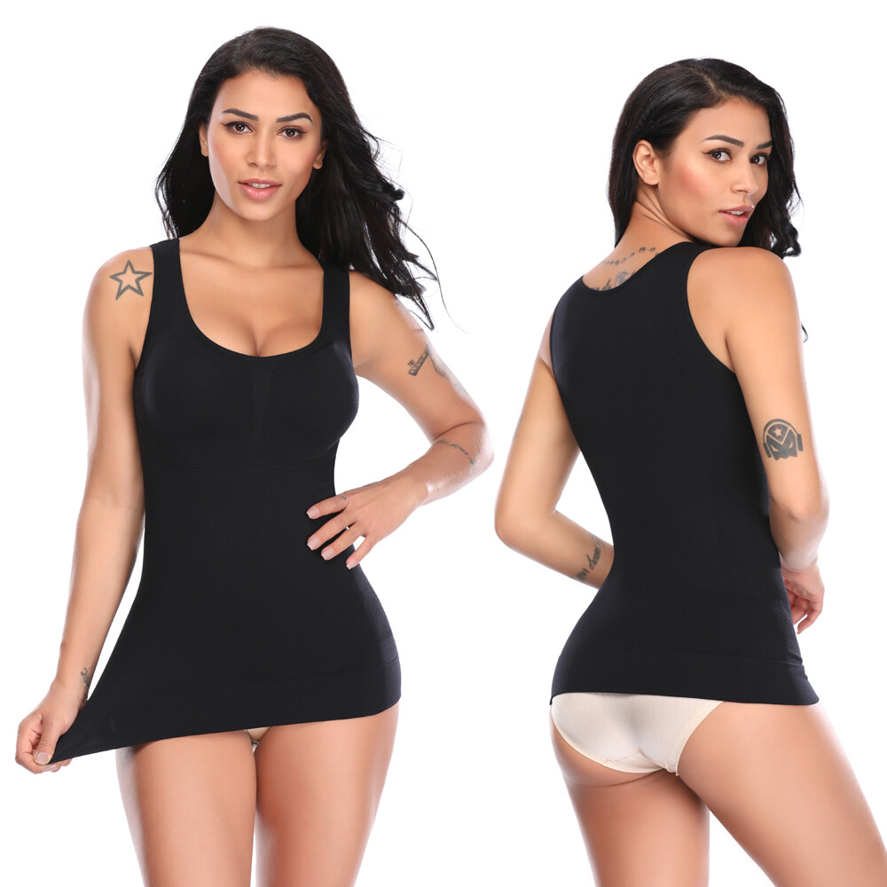 Women’s Genie Slimming Body Cami Shaper Vest Shapewear Tummy Waist Camisole Tops