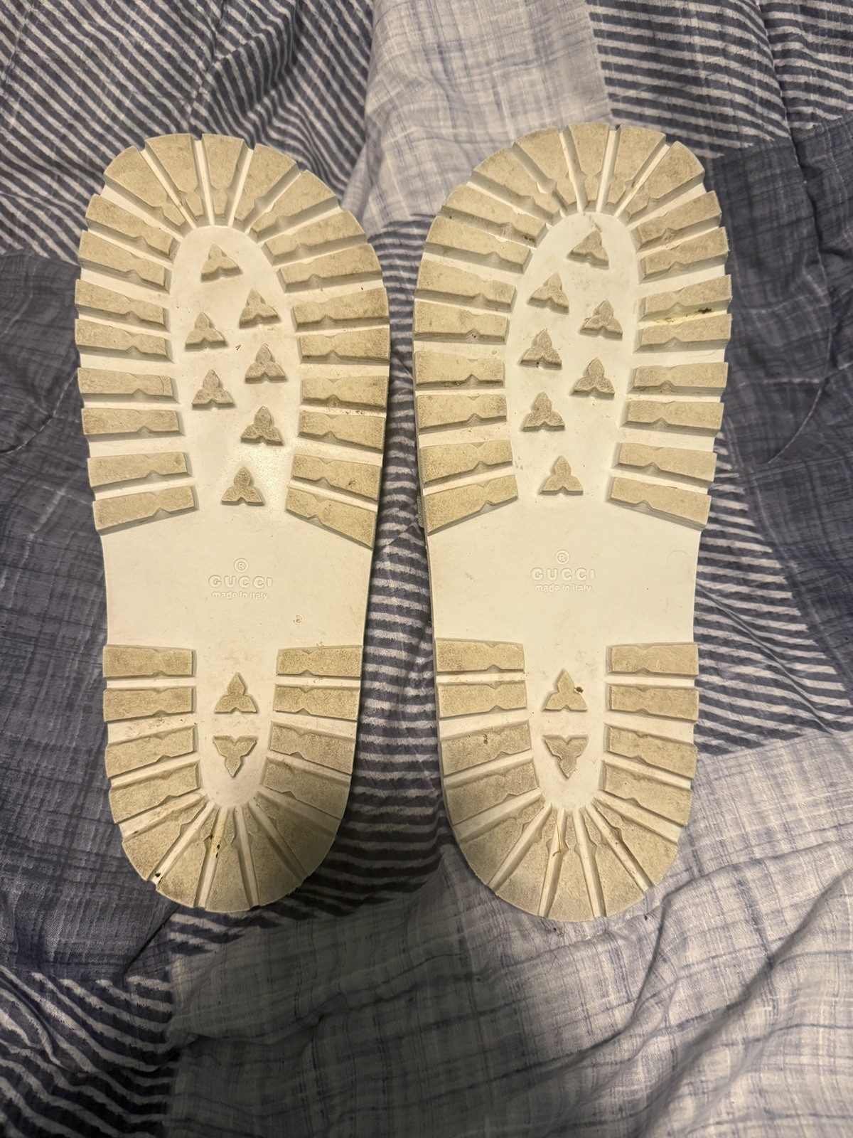 Gucci Web Slides Size US 12 (White/Red/Green)