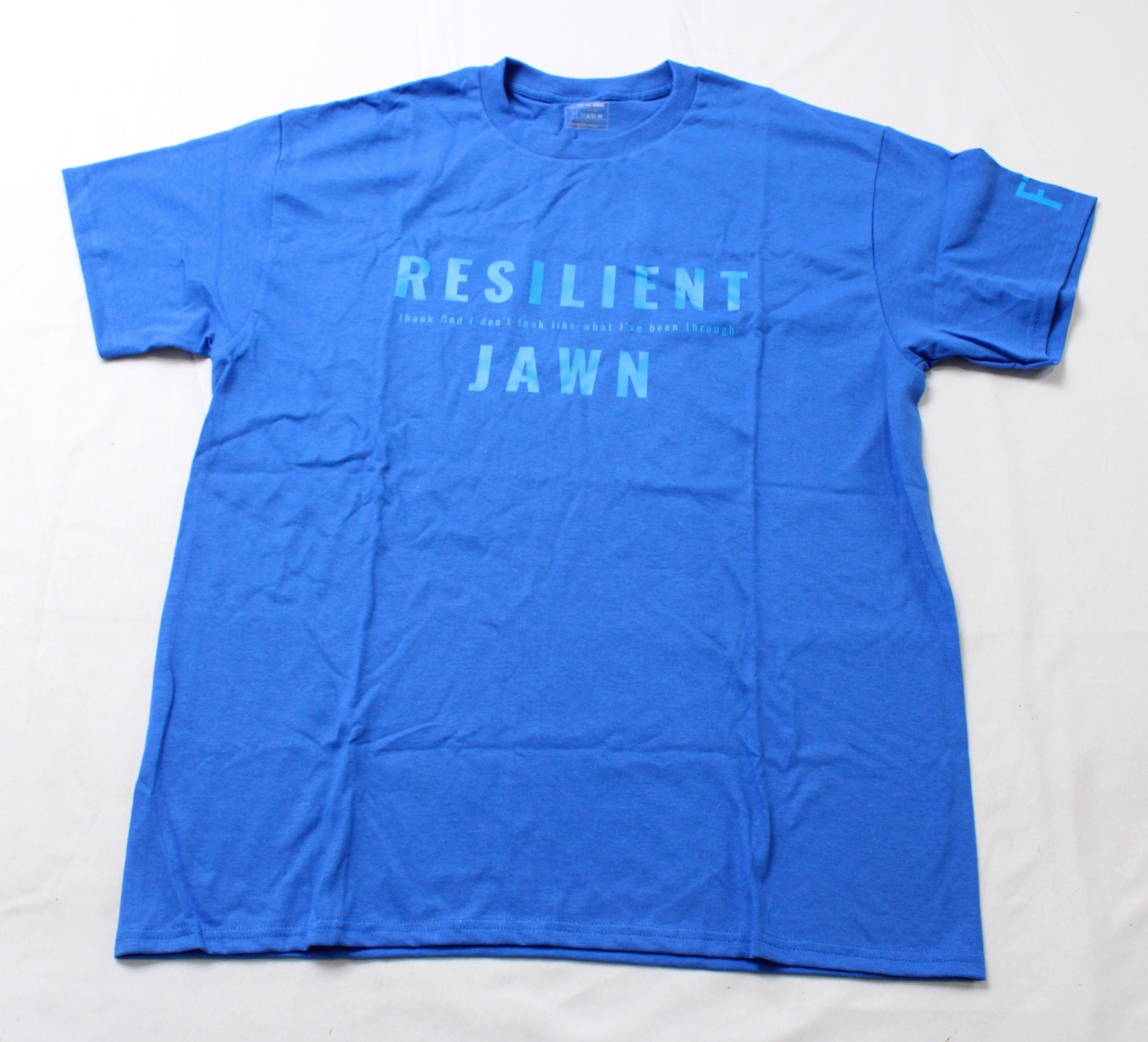 For The Jawns Unisex Short Sleeve “Resilient Jawn” Tee EJ2 Blue Large