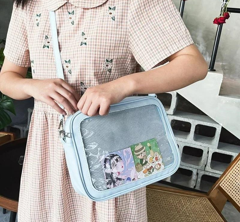 Women’s Ita Crossbody Bag Clear Transparent Shoulder Messenger Purse Cute Kawaii