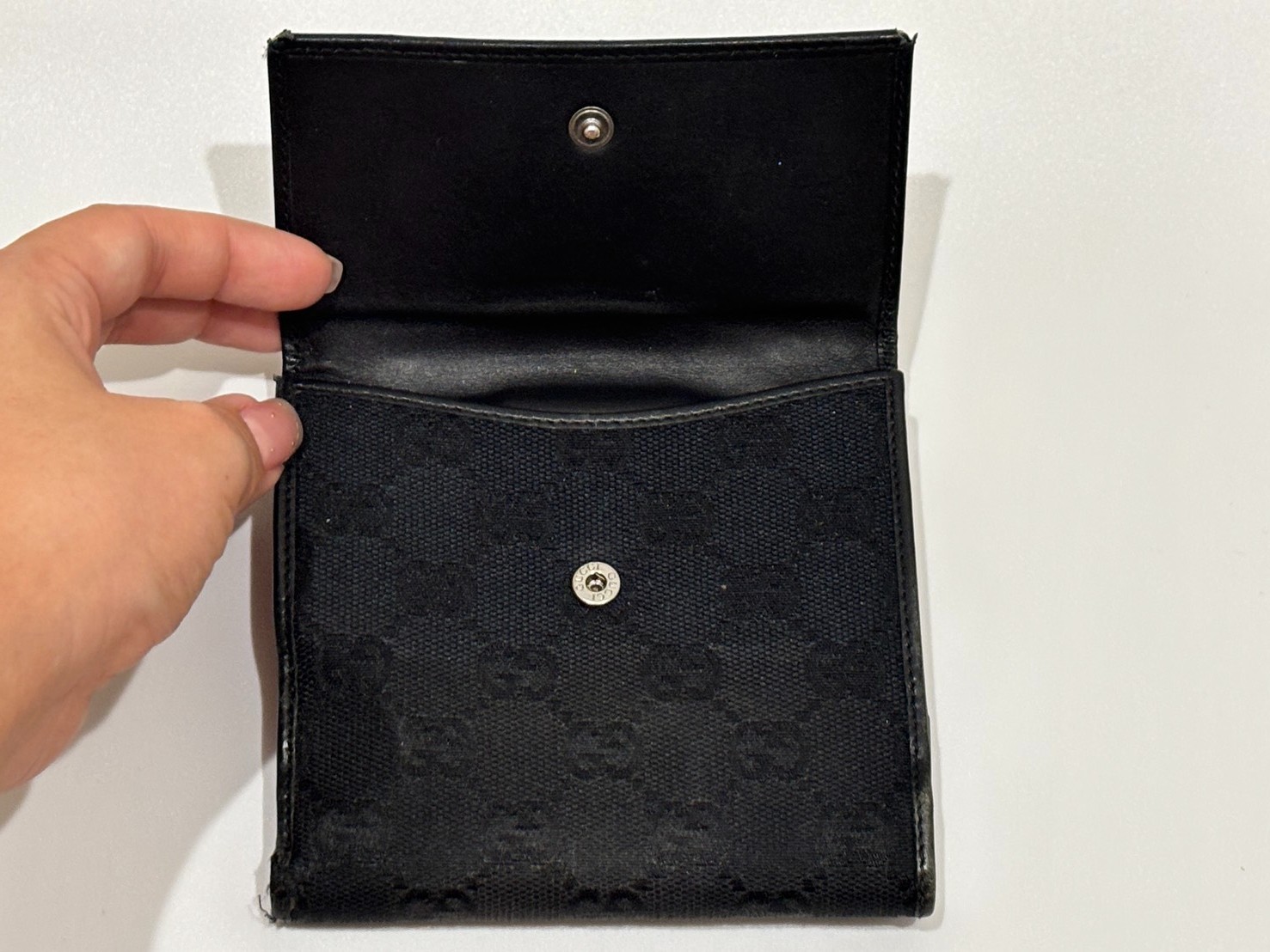 GUCCI gg canvas bifold wallet From Japan Authentic