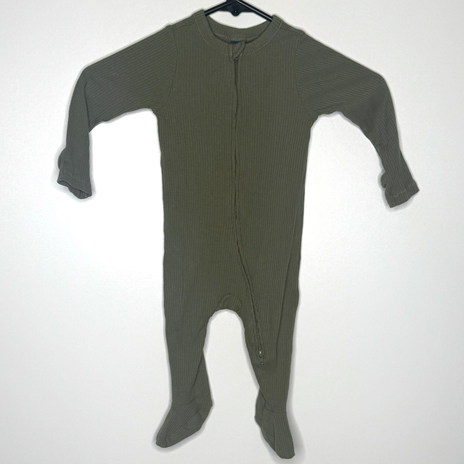Old Navy Baby Ribbed Footed Sleeper Pajamas 2-Way Zip 6-9M Lot of 2