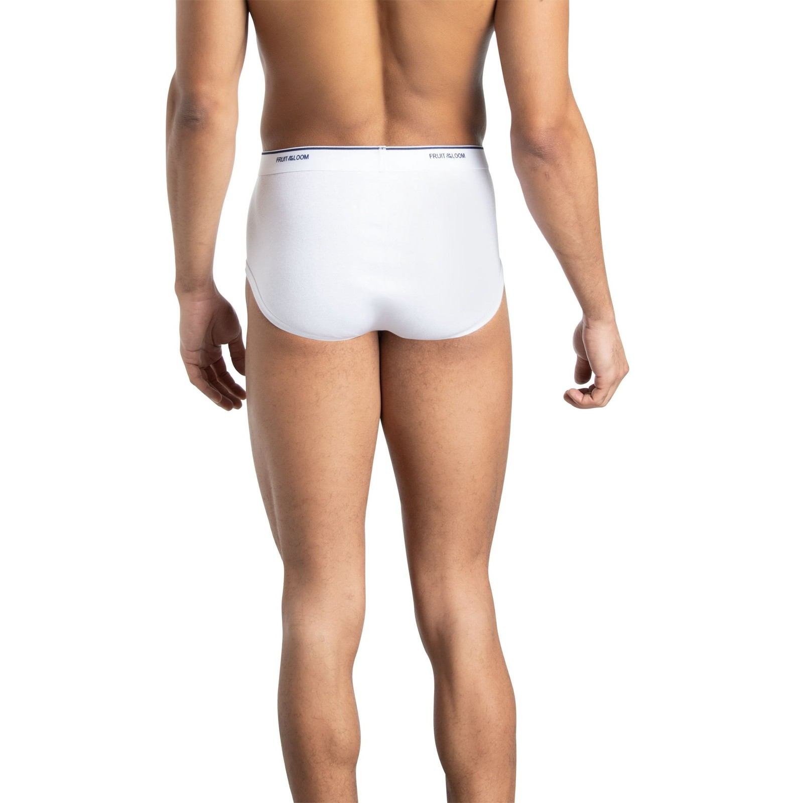 Fruit of the Loom Men’s Full Cut White Cotton Briefs Moisture-Wicking 6-Pack
