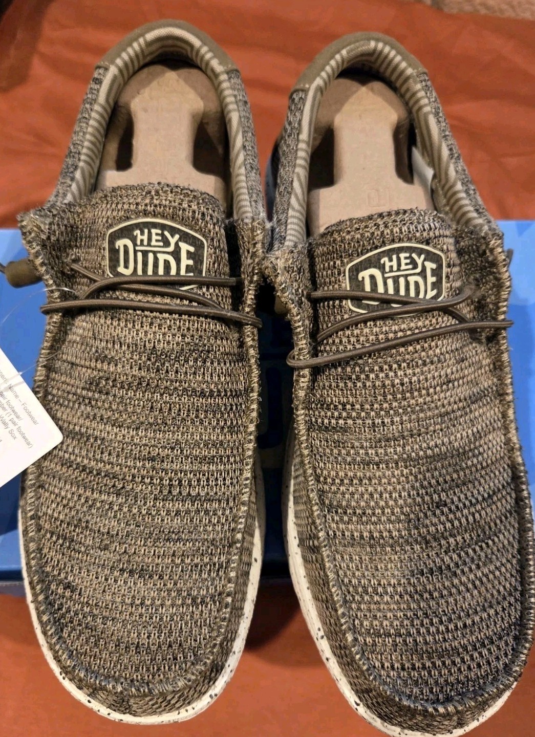 Hey Dude Mens Wally Sox Brown Slip On Comfort Casual Shoes M 11