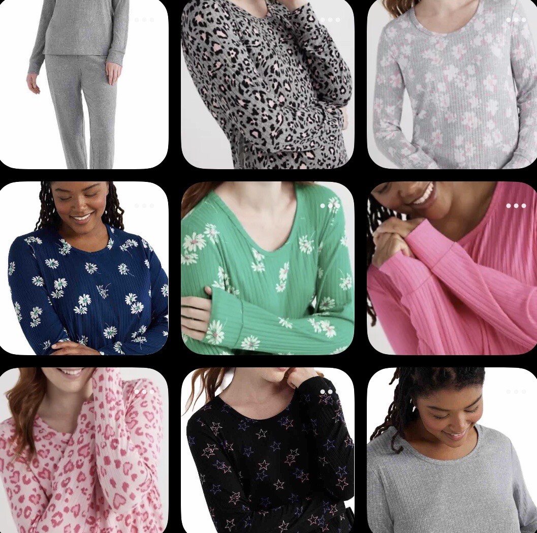 Joyspun Womens Ribbed Ultra Soft 2 Piece PJ set, sizes S, M, L, XL, 2XL, 3XL