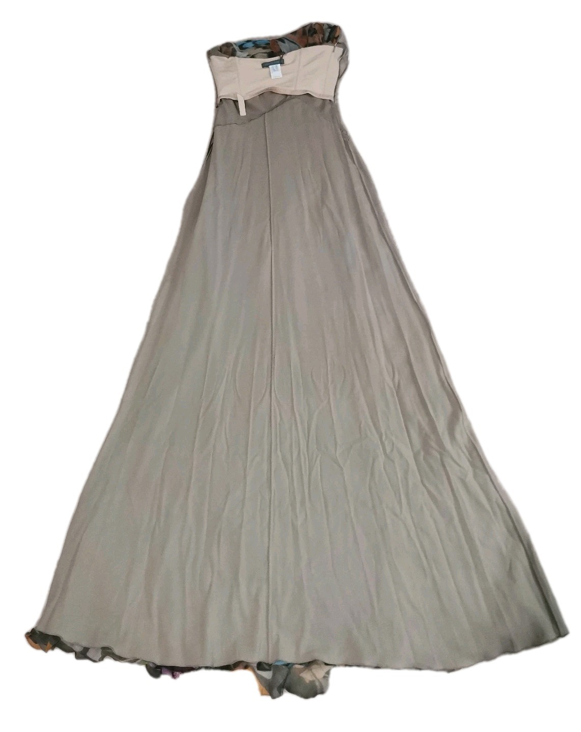 🆓US🛃 RESORT 2011 ALBERTA FERRETTI Abstract Print corset silk maxi Dress IT 40