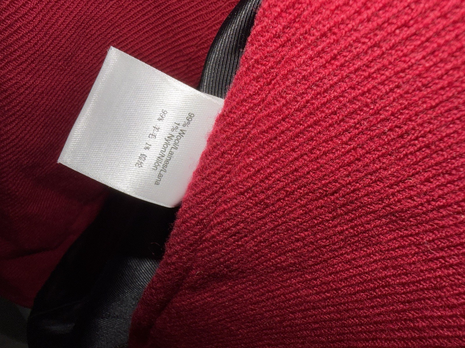 DKNY Women’s S Red Wool Lined Mid-Length Overcoat Button Closure Collared