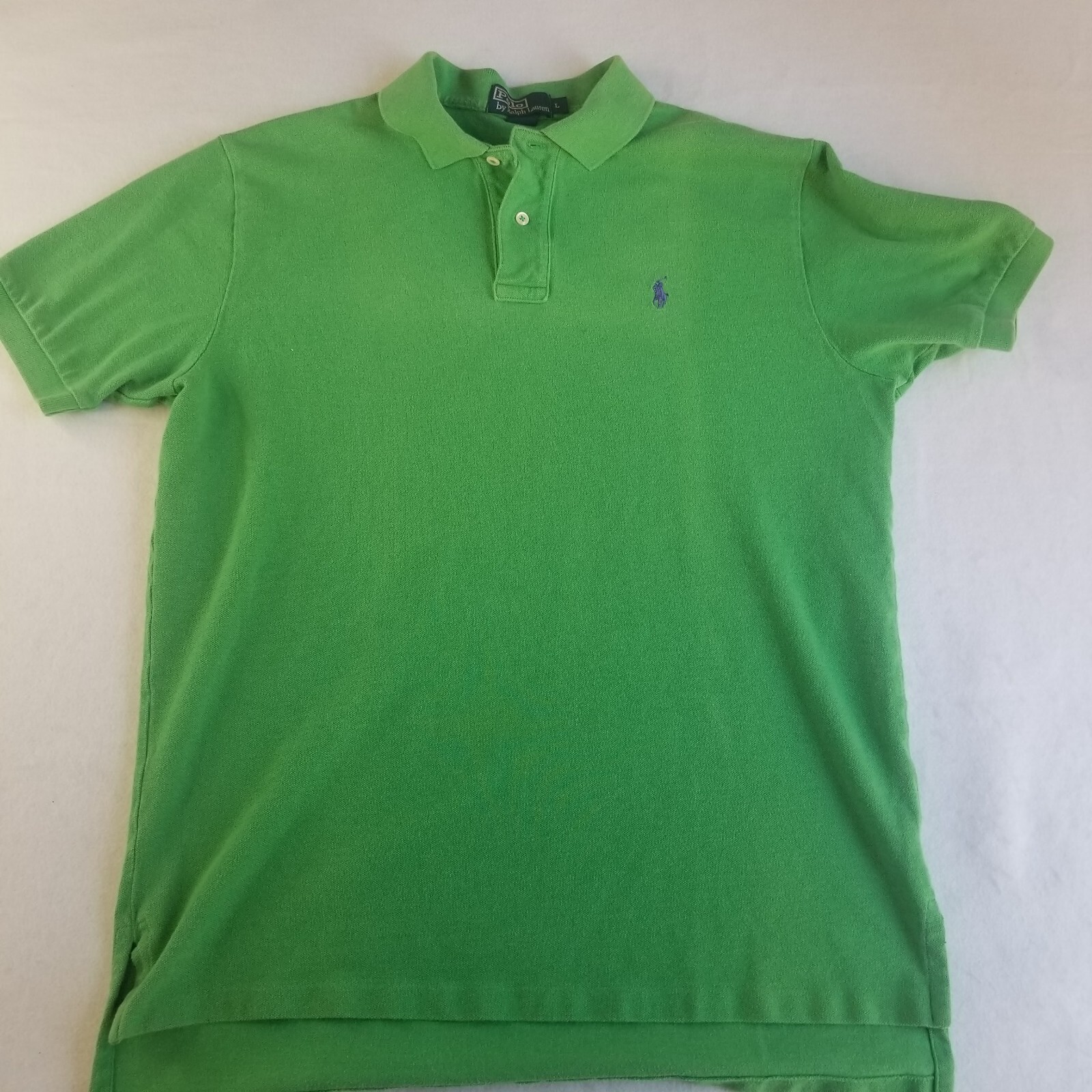 Polo Ralph Lauren Men’s L Golf Polo Shirt Green 100% Cotton Embroidered Pony
